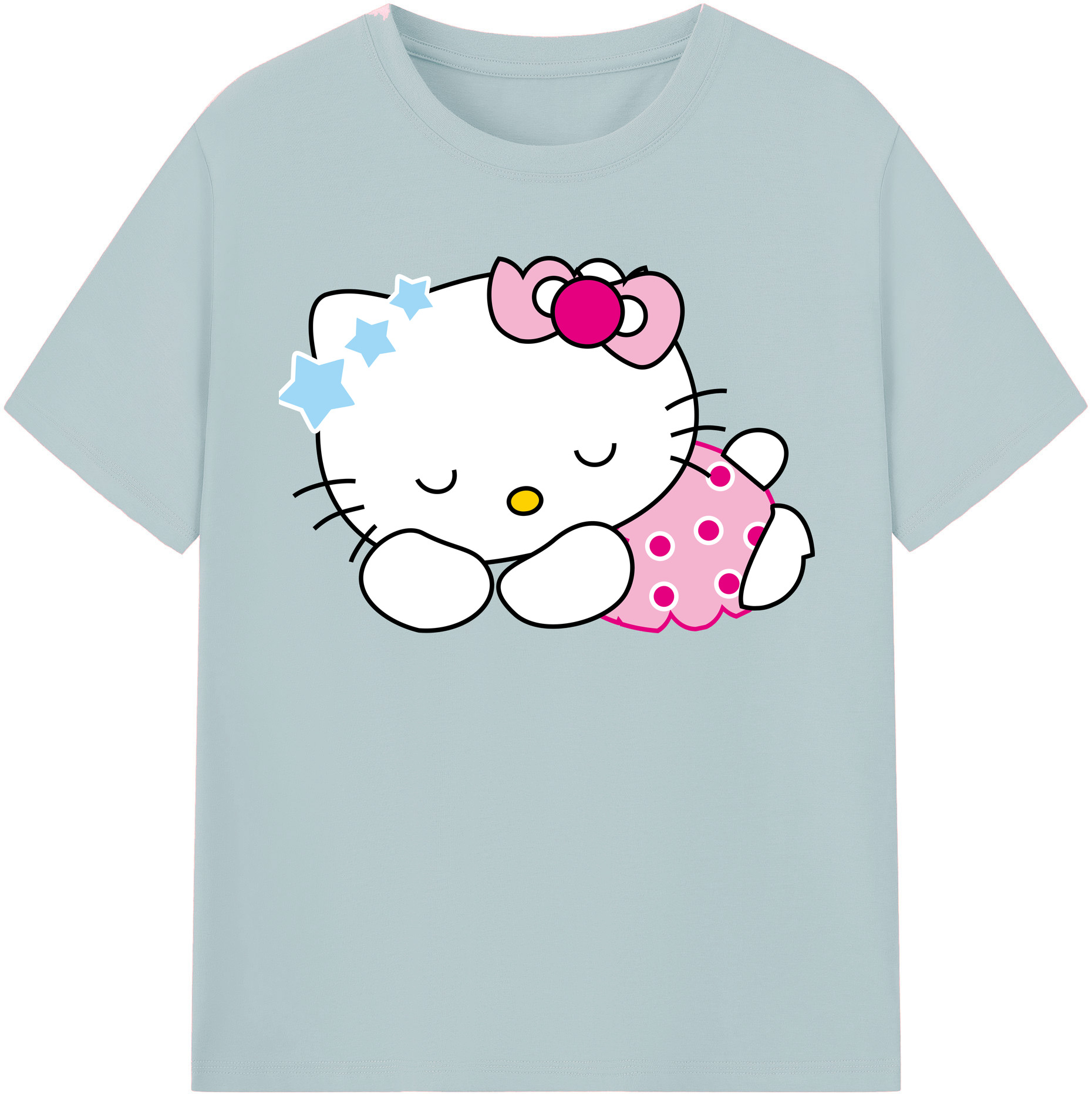 （画像用） Hello Kitty ハローキティ 綿100％半袖Tシャツ（フロントプリント）